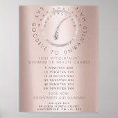 Prijslijst Electrolysis Ontharing Rose Glitter Poster
