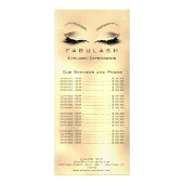 Prijslijst - Extra aandacht Gold Makeup Beauty VIP Reclamekaart (Achterkant)