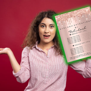 Prijslijst Eyelash Extension Makeup Artist Drives Perfect Poster