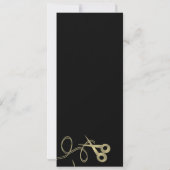 Prijslijst flyer haarstudio goud zwart menu kaart (Achterkant)