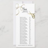 Prijslijst flyer haarstudio goud zwart menu kaart (Voorkant)