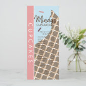 Prijslijst Flyer voor Thuisbakkery Cupcakes D Kaart (Staand voorkant)