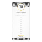 PRIJSLIJST gemaakt met liefde voor moderne zwarte  Reclamekaart (Voorkant)