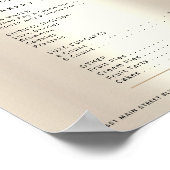 Prijslijst Glitter Drip Menu van de bakkerij van G Poster (Hoek)