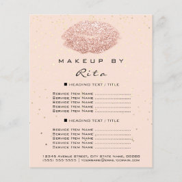 Prijslijst Glitter Goud Confetti Make-up Artiest L Flyer
