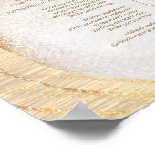 Prijslijst Gold Glitter Hair Stylist Salon Poster (Hoek)