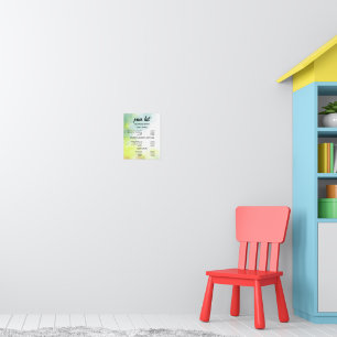 Prijslijst Green & Blue Artistic Poster