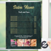 Prijslijst Green Gold Beauty Nail Salon menu Raamsticker (Huis)
