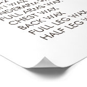 Prijslijst haar schoonheidssalon schoonheidsspecia poster (Hoek)