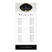 Prijslijst | Haar Stylist Floral & hout Reclamekaart (Voorkant)