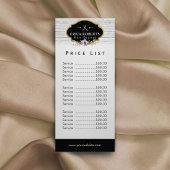 Prijslijst | Haar Stylist  Floral & hout Reclamekaart