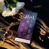 Prijslijst Haarstylist Makeup Roos Gold Scissors Reclamekaart
