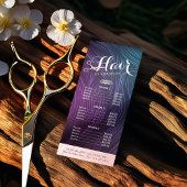 Prijslijst Haarstylist Makeup Roos Gold Scissors Reclamekaart