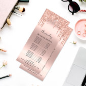 Prijslijst Hair Makeup Lashes Nail Wax Roos Blush Reclamekaart