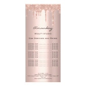 Prijslijst HairMakeup Lashes Nail SPA Roos Drivers Reclamekaart (Voorkant)