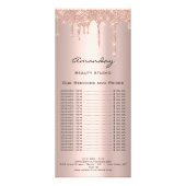 Prijslijst HairMakeup Lashes Nail SPA Roos Drivers Reclamekaart (Voorkant)