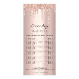 Prijslijst HairMakeup Lashes Nail SPA Roos Drivers Reclamekaart