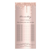 Prijslijst HairMakeup Lashes Nail SPA Roos Drivers Reclamekaart (Achterkant)