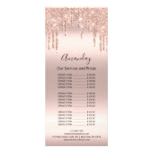 Prijslijst HairMakeup Lashes Nail Wax Roos Drivers Reclamekaart (Voorkant)