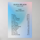 Prijslijst Holografisch iriserend ontwerp Nail Tec Poster (Voorkant)