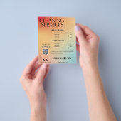 Prijslijst Holografisch Verloop voor Schoonmaakdie Flyer (Hand)