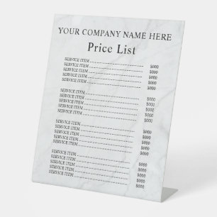 Prijslijst Honey Business Sokkelbord Reclamebord Met Voetstuk