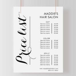 Prijslijst kalk voor kalligrafie