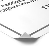 Prijslijst Kapperszaak Kapsalon Poster (Hoek)