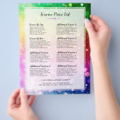 Prijslijst kleurrijke Bokeh Glitter Services Flyer (Hand)