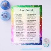 Prijslijst kleurrijke Bokeh Glitter Services Flyer (Enkel)