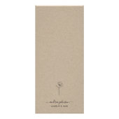 Prijslijst Kraft & Drawn Roos Flower Services Reclamekaart (Achterkant)