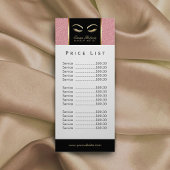Prijslijst | Lash & Brow Makeup Artist Roos Gold Reclamekaart
