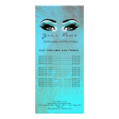 Prijslijst Lashes Extension Makeup Artist Ocean Reclamekaart (Voorkant)