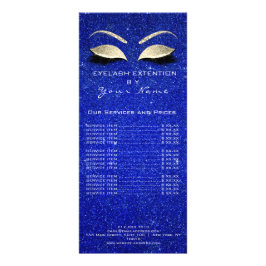 Prijslijst Lashes Make-up SPA Beauty Blue Gold Reclamekaart