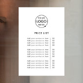 Prijslijst | Logo Bedrijfs Moderne Beroeps Raamsticker