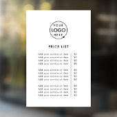 Prijslijst | Logo Bedrijfs Moderne Beroeps Raamsticker