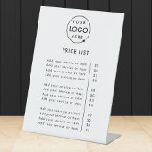 Prijslijst | Logo Bedrijfs Moderne Beroeps Reclamebord Met Voetstuk