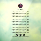 prijslijst | Logo Business Modern Professionele Wi Raamsticker (Vel 3)