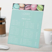 Prijslijst | Logo Macaron Mint Patisserie Reclamebord Met Voetstuk (Insitu)