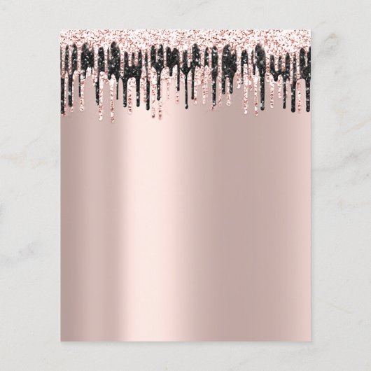 Prijslijst Make-up  Rose Glitter Wimpers Zwarte Dr Flyer (Achterkant)