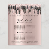 Prijslijst Make-up  Rose Glitter Wimpers Zwarte Dr Flyer (Voorkant)