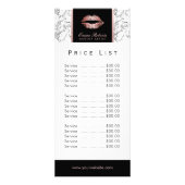 Prijslijst | Makeup Artist Roos Gold Lips Marmer Reclamekaart (Achterkant)