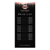 Prijslijst | Makeup artistiek Roos Gold Glitter Li Reclamekaart (Voorkant)