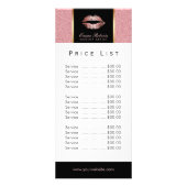 Prijslijst | Makeup artistiek Roos Gold Glitter Li Reclamekaart (Voorkant)