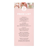 Prijslijst Menu Bakkerij Aangepast Logo Roze (Voorkant)