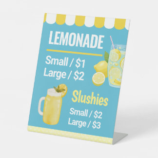 Prijslijst Menu Bord Voor Limonadestand Reclamebord Met Voetstuk