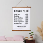Prijslijst menu Drinken Hangend Wandkleed (Slaapkamer)