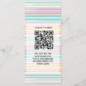 Prijslijst Menu Pastel Strepen Bakkerij logo (Achterkant)