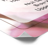 Prijslijst Menu Roze Bloem Nagel Salon Poster (Hoek)