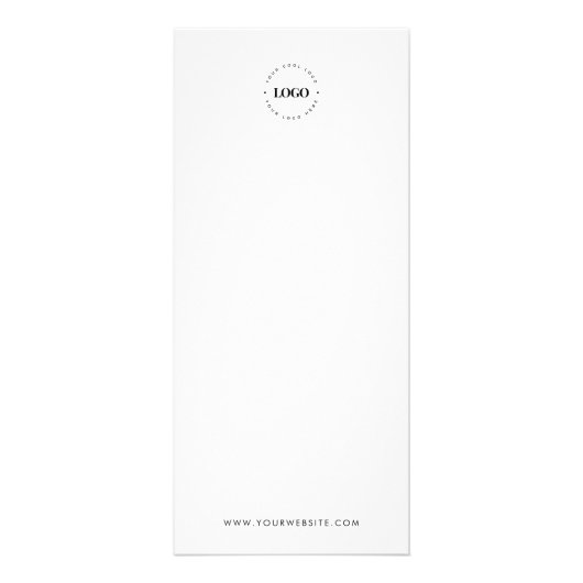 Prijslijst met aangepaste Logo minimalistische pla Reclamekaart (Achterkant)